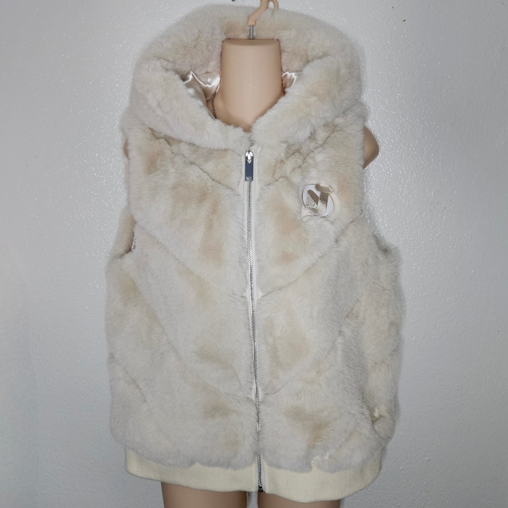 Starter NHL New Jersey Devils Faux‎ Fur Hooded Vest